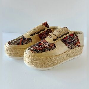 Jute Grass Platform Casual Sneakers
